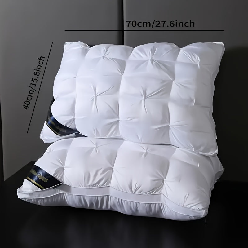 2pcs (Buy One Get One Free/ 4pcs Buy Two Get Two Free) Luxury Hotel Quality Neck Support Pillow, 19x29 inches - Soft Quilted Polyester Pillow, Provides Deep Sleep and Neck Support, No Extra White Space Theme Pillow, Comfortab