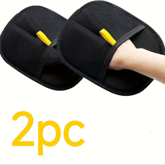 2pcs Pet Hair Gloves - Static Electricity Hair Removal, Dual-Sided Brush & Sticky Surface, Non-Sticky Surface for safe use on Furniture/Pets - Ideal for Cats, Dogs, Owners - Durable Nylon Construction, Pet Hair Remover, Furni