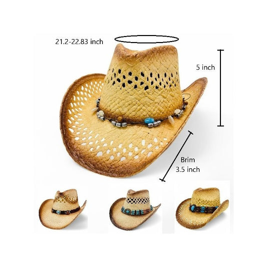 Multi Styles Western Cowboy Hats - UV Protection, Wide Brim, Unisex.