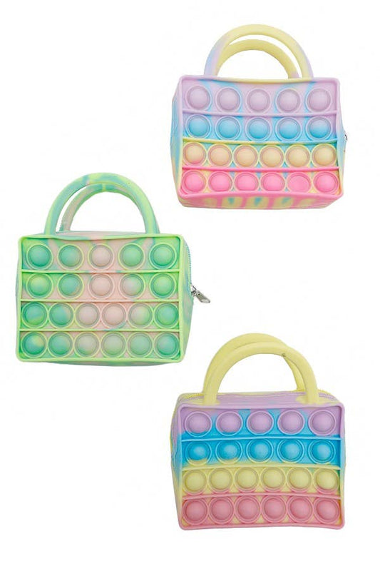 (1) Top Handle Cubic Mini Handbag