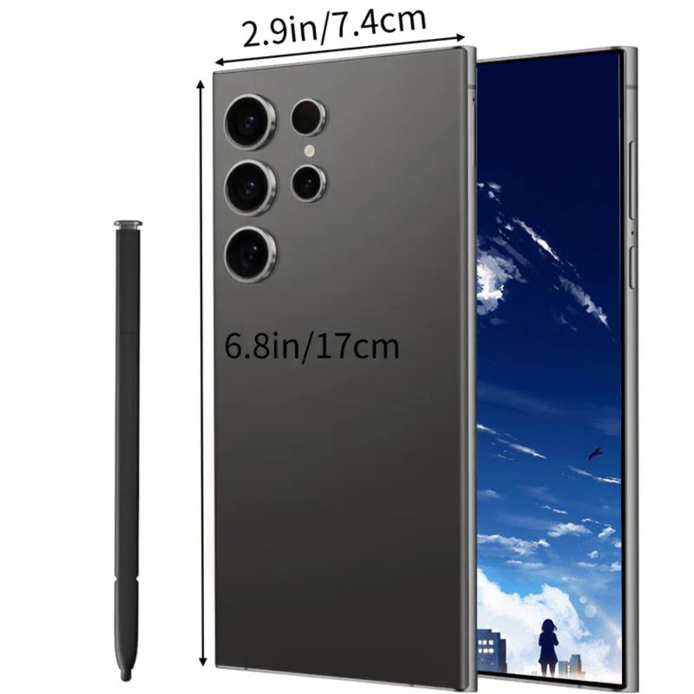 2025 Latest Smart Unlock Phone with Built-in Pen, 8GB+256GB Expandable Memory, 5G Unlock Android 13 Smartphone, 6.8-inch Display, 1080X1920 Video Resolution 2k, 6800mAh Battery, Dual SIM Card Slot, Face Recognition, Fingerpri