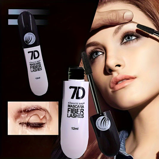2pcs 7D Fiber Mascara Suit, 2 Pack Waterproof and Durable Extra Curl Lash Mascara, Anti-Sweat Anti-Smudge Long Bottom Mascara 2-in-1, Suitable for All Skin Types, Valentine'S Day Gift