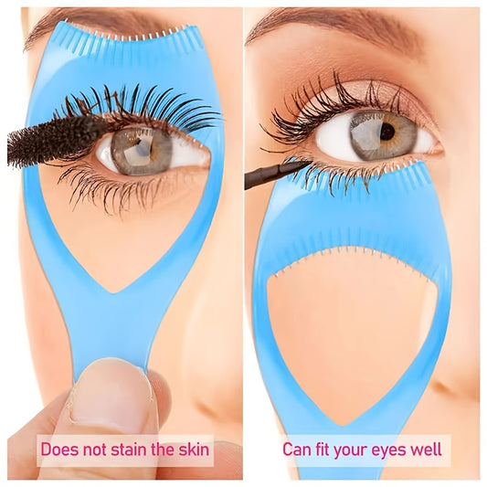 3-Pack Plastic Eyeliner & Mascara Shield, Hypoallergenic, Unscented, No Battery Needed, Gentle on Lashes, Ideal for Sensitive Eyes, Travel-Friendly Eye Makeup Tools