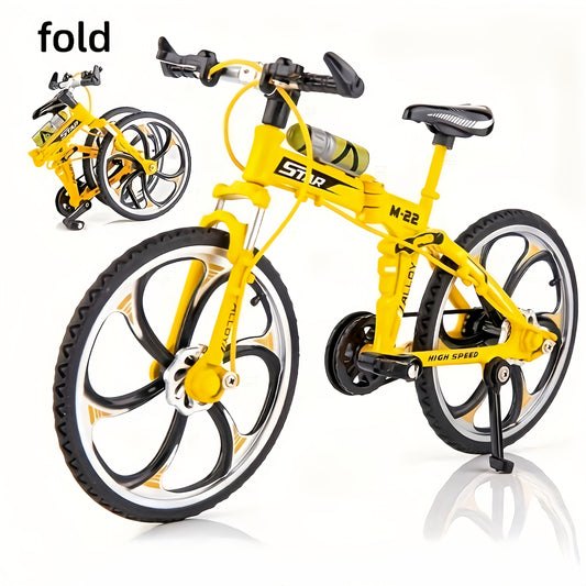 [Foldable Mountain Bike] Foldable 1:10 Scale Alloy Mountain Bike Model, Available In 3 Colors, Suitable For Holiday Gifts, Christmas And New Year Gifts For Family, Friends, Classmates, And Colleagues, Decoration Crafts For Ho