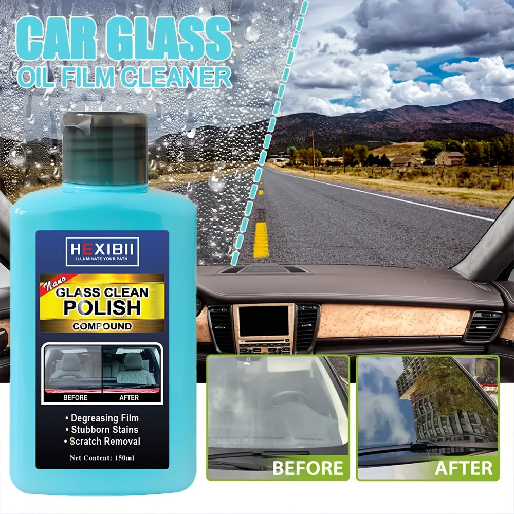 [Car Glass Film Remover] Car Glass Oil Film Remover - Glass Film Removal Paste for Auto and Home - Eliminates Coatings to Restore Glass to Clear