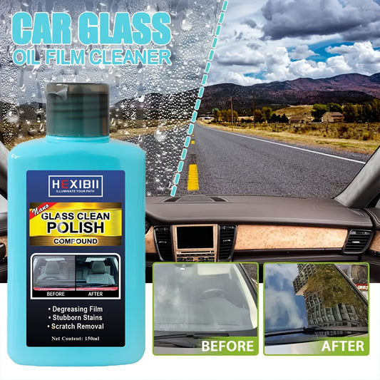 [Car Glass Film Remover] Car Glass Oil Film Remover - Glass Film Removal Paste for Auto and Home - Eliminates Coatings to Restore Glass to Clear