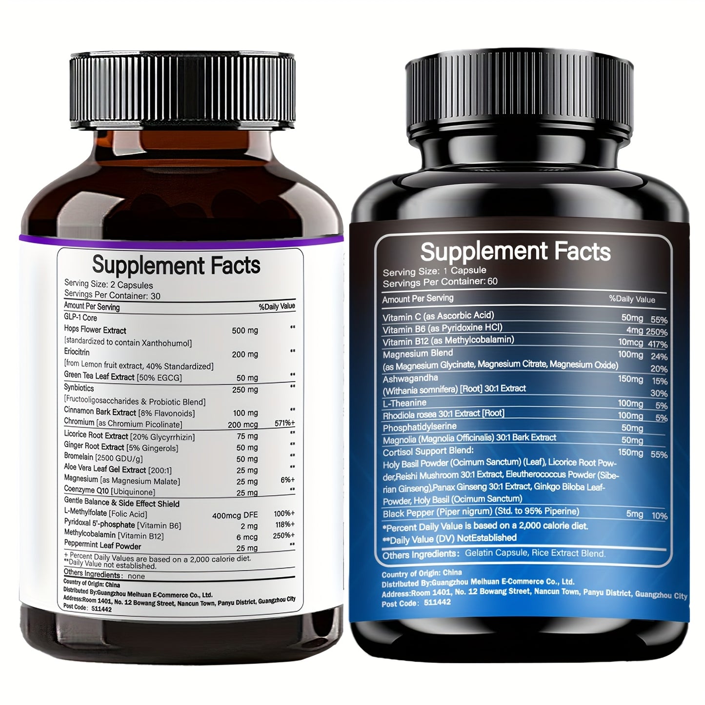 120capsules GLP-1 And CORTISOL [New Upgraded Formula] Herbal Essence Extraction, Vitamins, Minerals And Probiotics, Balance Intestinal Flora, Gentle Intestines, Balance Stress Hormones, Focus, Stability, Anti-oxidation.