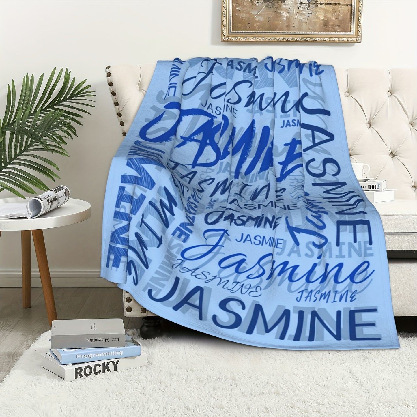 Personalized Fleece Blanket, Customized with Your Name, Soft and Warm, Unforgettable Moments, Great Holiday Gift, for Classmates, Friends, Family and Lovers, for Nap, Camping and Travel