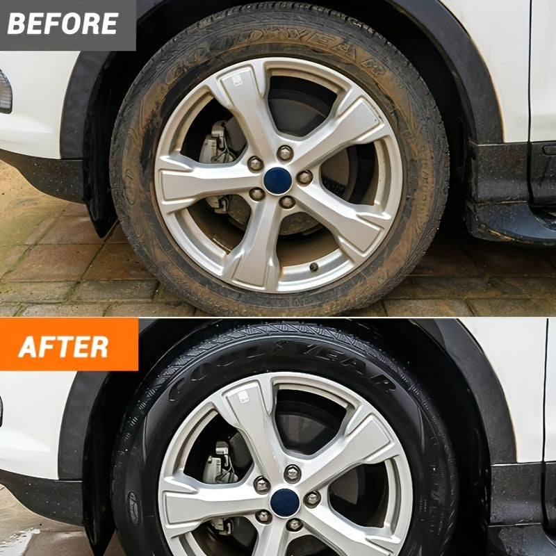 Premium Car Tire Shine Wax - Durable Protection & Gloss Enhancer for Plastic Parts, Long-Lasting Maintenance Coating, Anti-aging, Tire Protection