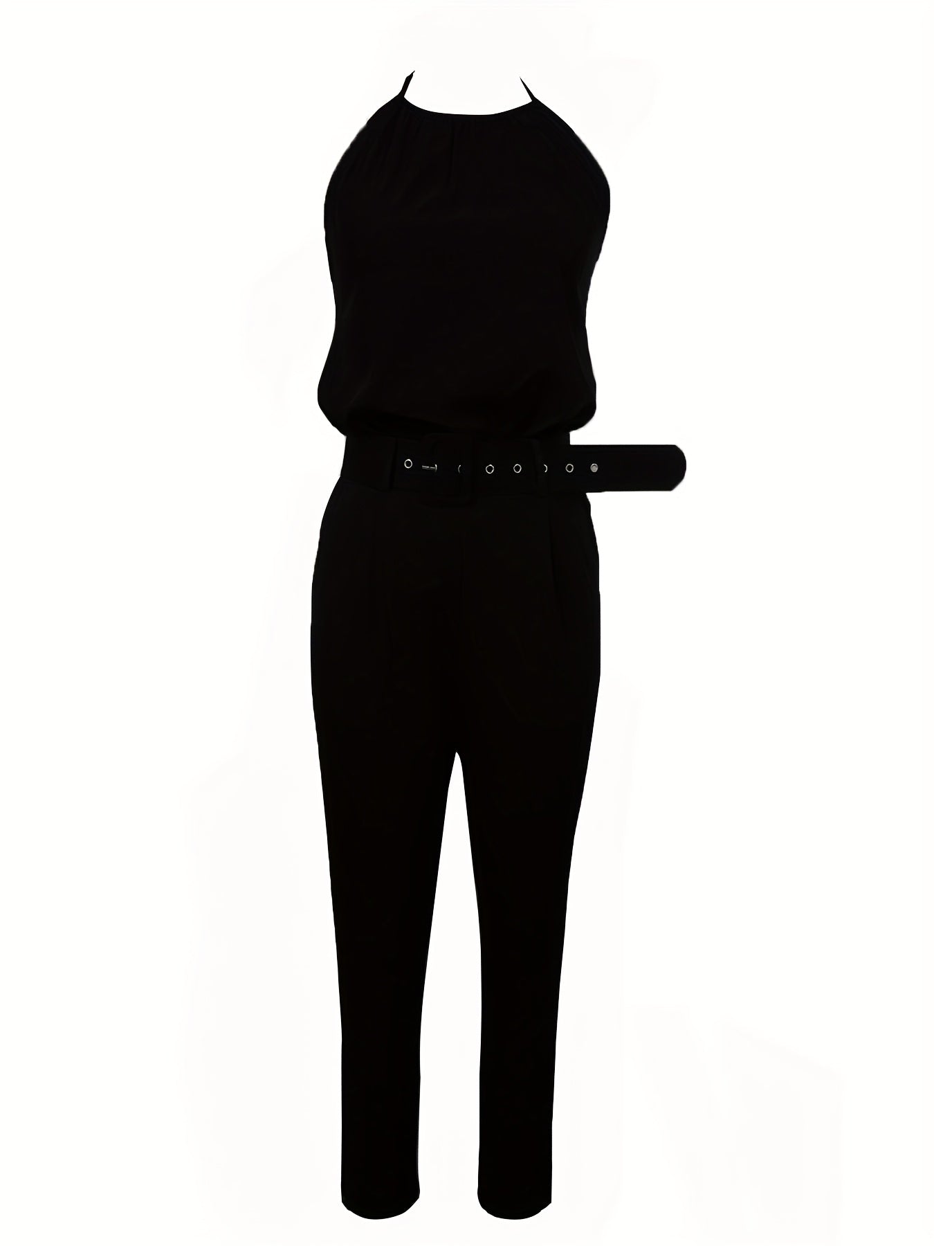 Solid Color Two-Piece Set: Elegant Sleeveless Vest and Slim-Fit Detail Pants