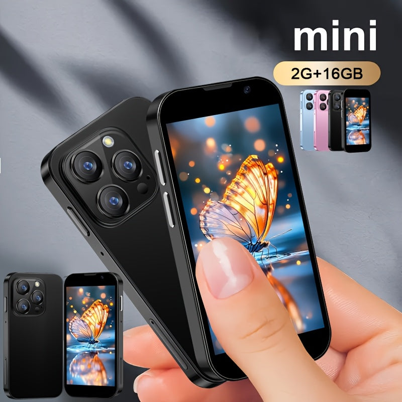 Mini 3G Smartphone - 3.0" HD Touchscreen, Face ID, Dual SIM, 2GB+16GB, Long-Lasting 1000mAh Battery, USB-C Charging, Compact & Portable Design, Perfect Gift for Youngsters