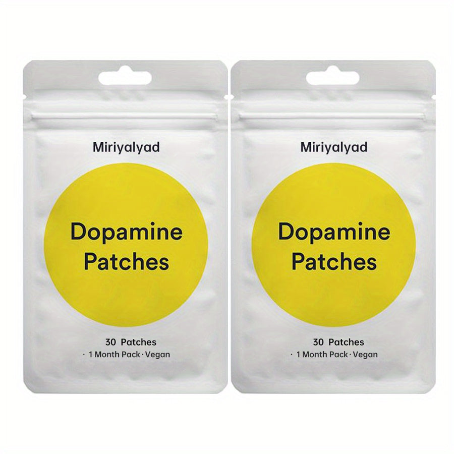 1 Month (30 Patches) - Dopamine Patches with Rhodiola & Mucuna Pruriens - Natural Dopamine Support, Light Beige-Friendly Adhesive, No Harsh Chemicals - for Adults, On-the-Go, Mood & Focus Booster - Vegan, Ethically Made, Loca