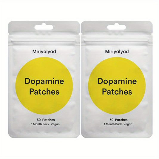 1 Month (30 Patches) - Dopamine Patches with Rhodiola & Mucuna Pruriens - Natural Dopamine Support, Light Beige-Friendly Adhesive, No Harsh Chemicals - for Adults, On-the-Go, Mood & Focus Booster - Vegan, Ethically Made, Loca