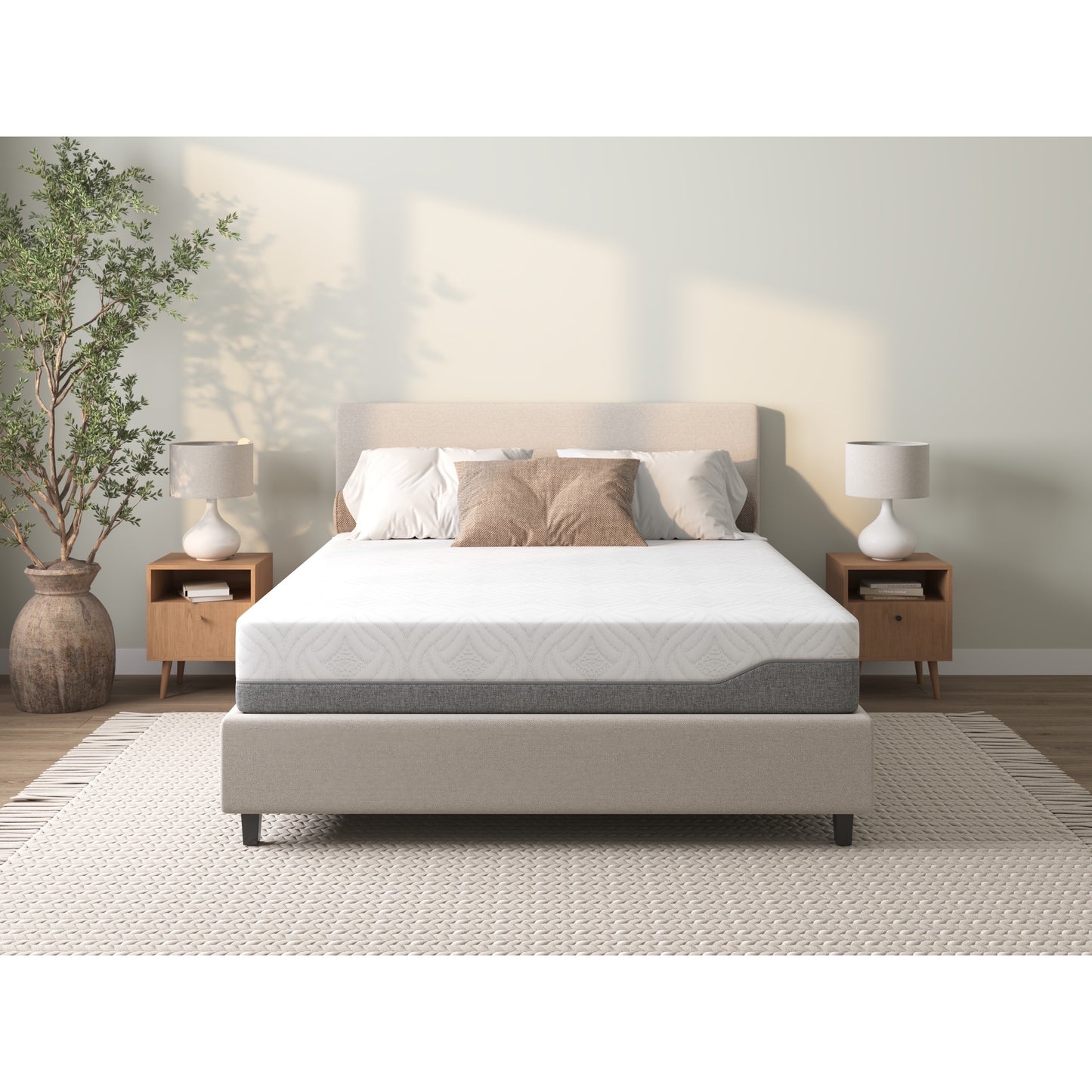 Assembled in USA - Premium High Quality Diamond Innerspring Hybrid and Cooling Gel Memory Foam Mattress and Motion Isolation