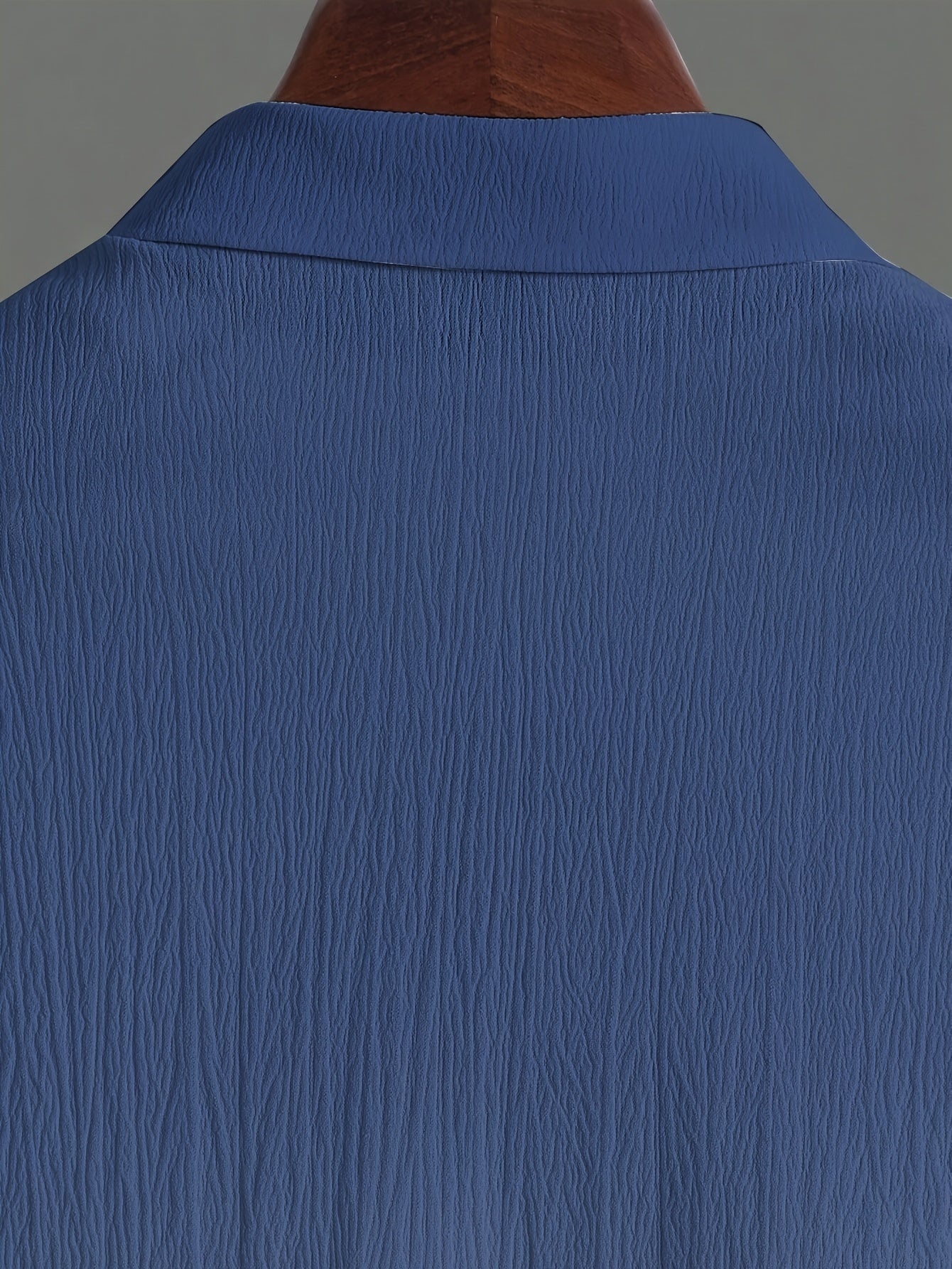 [Plus Size Suit Set] Men's Plus Size Suit - Stretch Long Sleeve Button-Up Shirt & Pants Set | Retro Geometric Check Pattern, V-Neck Lapel Design, Loose Fit for Casual & Formal Wear, Plus Size Blazers