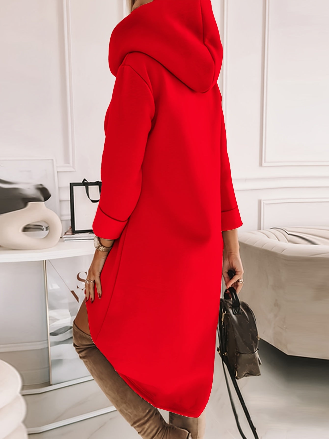 [Motivational Hoodie Dress] Royal Blue Women's Hoodie Dress | BE YOU Motivational Text, Hooded Pullover, Machine Washable, Geometric Pattern, Comfortable Fit, Lounge Wear, Trendy Fashion, Easy Care Fabric