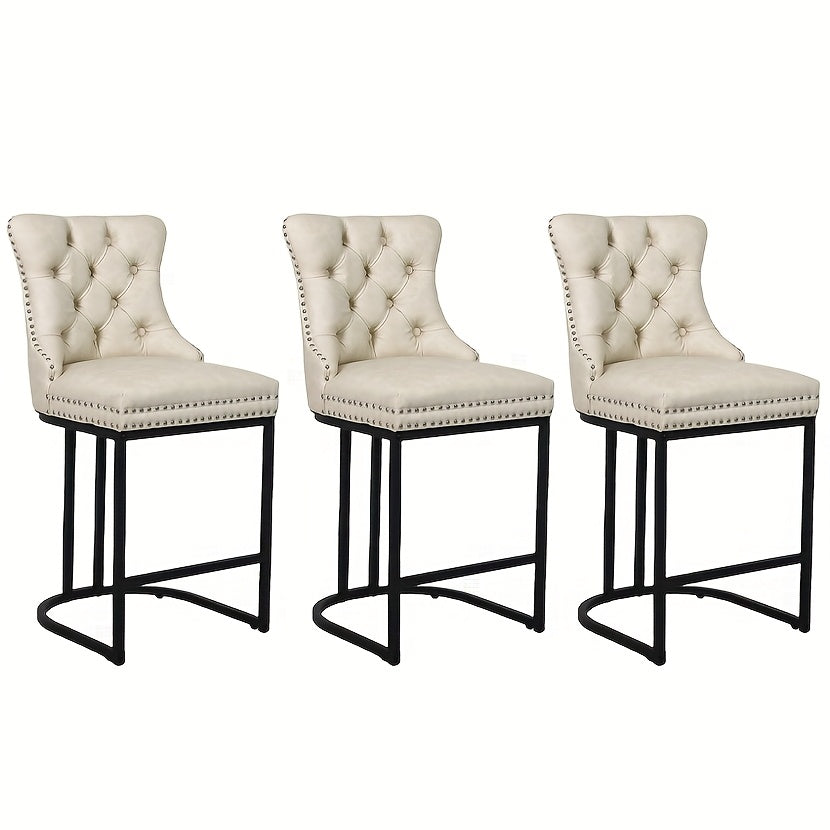 [Modern Bar Stool] 2/3/4pcs Set Modern Bar Stool - Performance Fabric Island Height for Home Kitchen