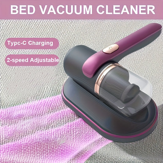 1pc, Bed Vacuum Cleaner, Super Strong Suction And Low Noise, UV Light, Washable HEPA Filter For Deep Clean, Handheld Vacuum, Mattress Vacuum Cordless, Effectively Clean Up Bed, Sofa, Pet Hair