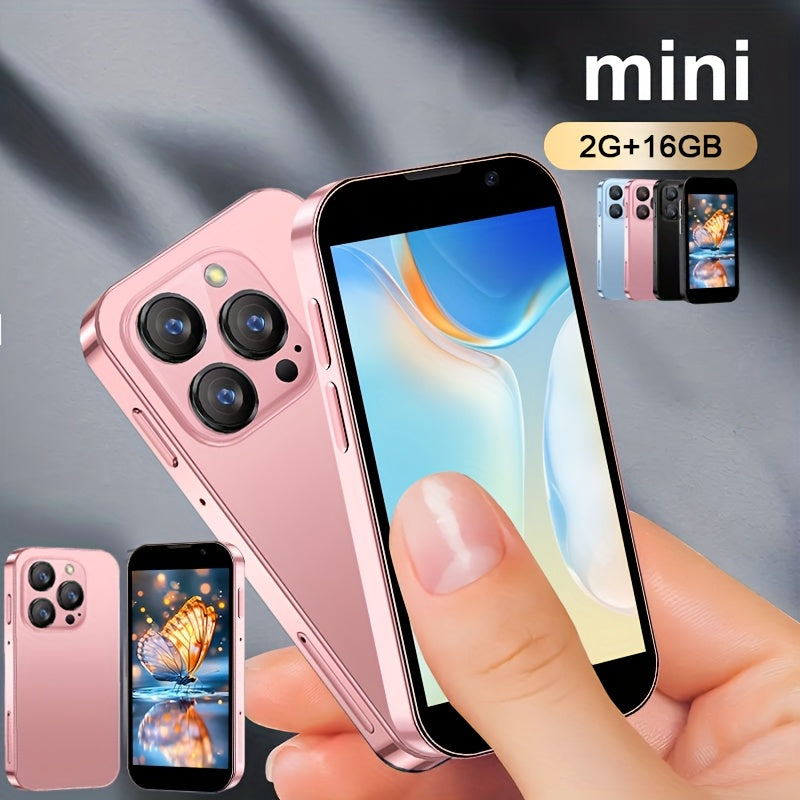 Mini 3G Smartphone - 3.0" HD Touchscreen, Face ID, Dual SIM, 2GB+16GB, Long-Lasting 1000mAh Battery, USB-C Charging, Compact & Portable Design, Perfect Gift for Youngsters