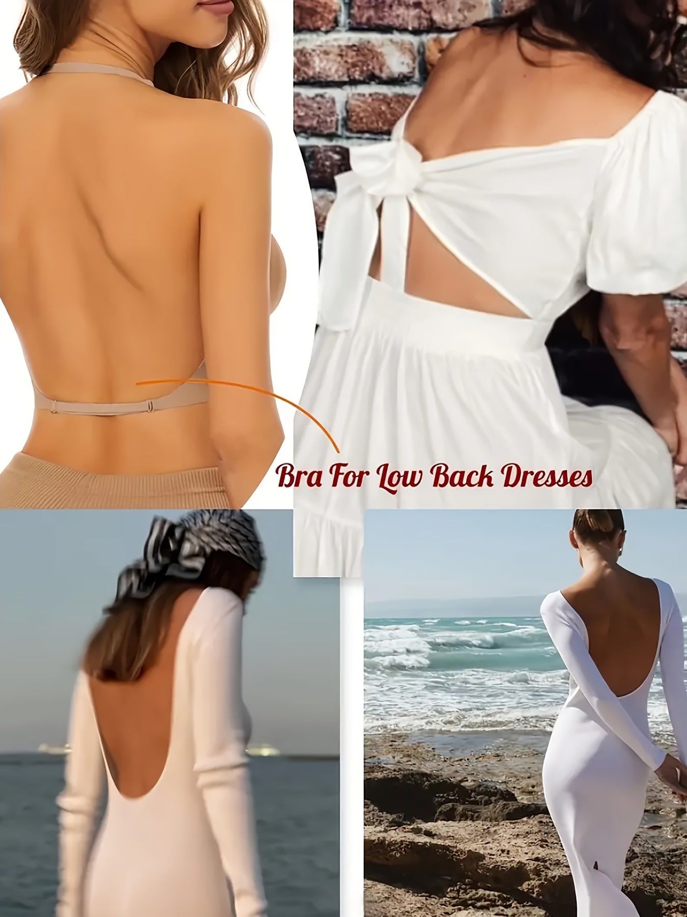 Women's Seamless T-Shirt Bra with Removable Padding - Polyamide Spandex Blend, Low Back, Convertible Straps, Wire-Free, Solid Color Basics
