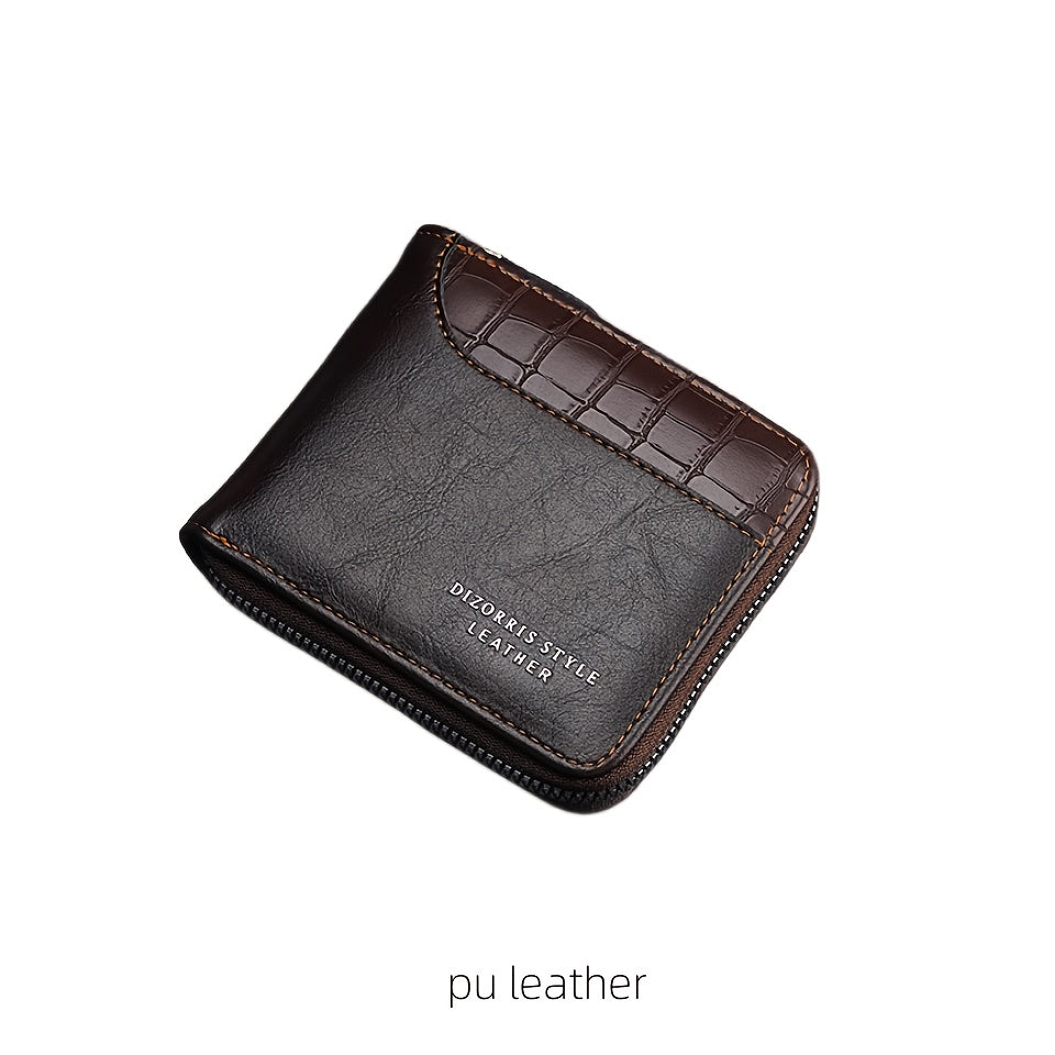 New Men's Wallet, Fashionable Multi-Functional Zipper Design with Multiple Card Slots for Easy Organization and Storage - Perfect Gift for Couples, Father & Son Birthdays or Special Occasions