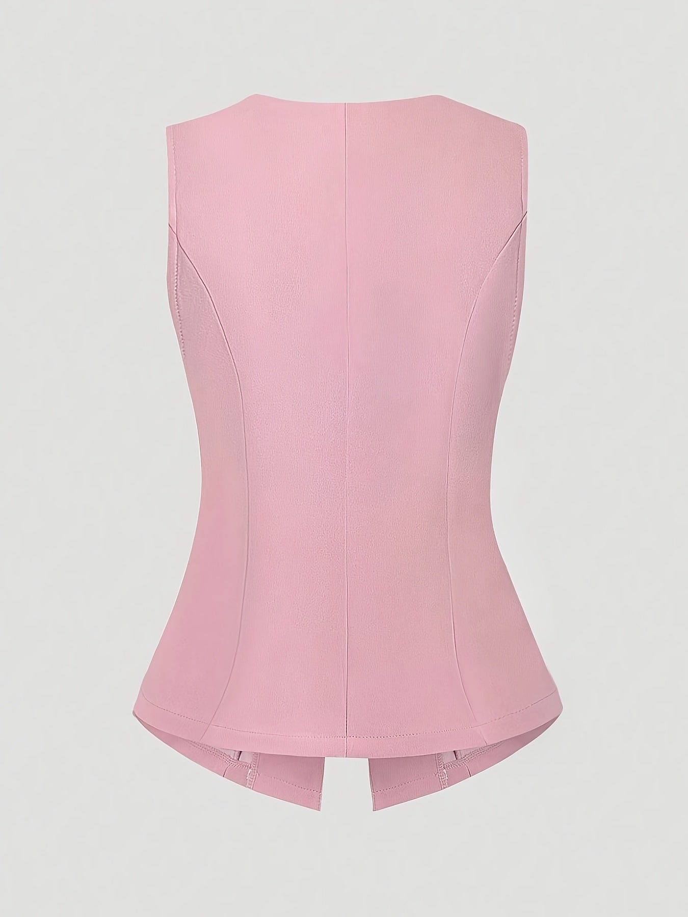 Women's French Chic Blazer - Sleeveless coat with Metallic Buttons, Structured Black Jacket for Business, Formal Events - Machine Washable Women's Professional Outerwear, Seasonal Wardrobe Staple, Office Wear, Elegant Style,