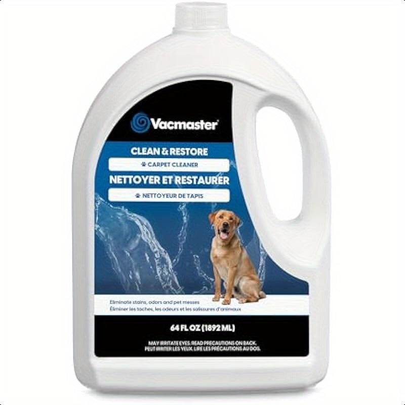 Vacmaster CCS03 Carpet Cleaner Shampoo - 64oz Spot & Stain Remover for All Carpets, Upholstery, and Area Rugs - Pet-Friendly Formula, Eliminates Odors, Restores Surfaces, and Freshens Air - No Electricity Needed, Carpet Stain