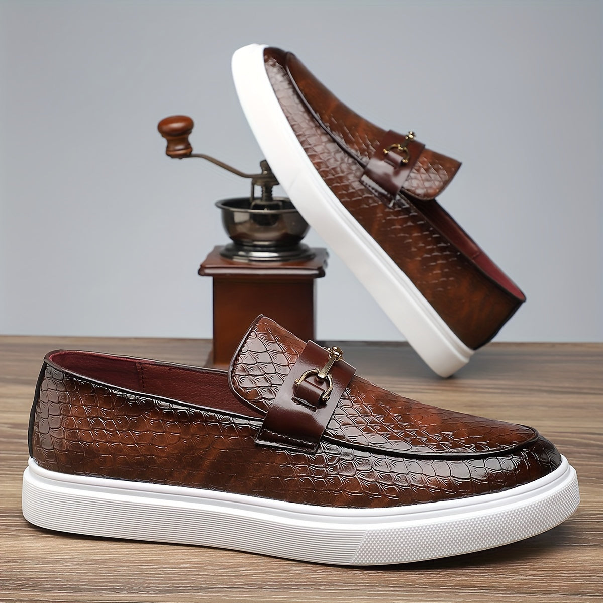 26053 Men's Business Casual Slip-On Shoes with Smooth Finish, Soft Insole, Perfect as a Gift