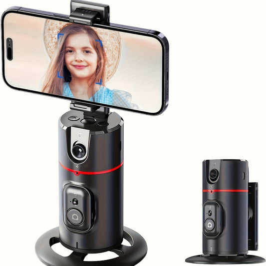 Smart AI Gimbal with Dual Lights - 360° Face Tracking, Panoramic Selfie Stick & Remote Control for Live Streaming and Photography