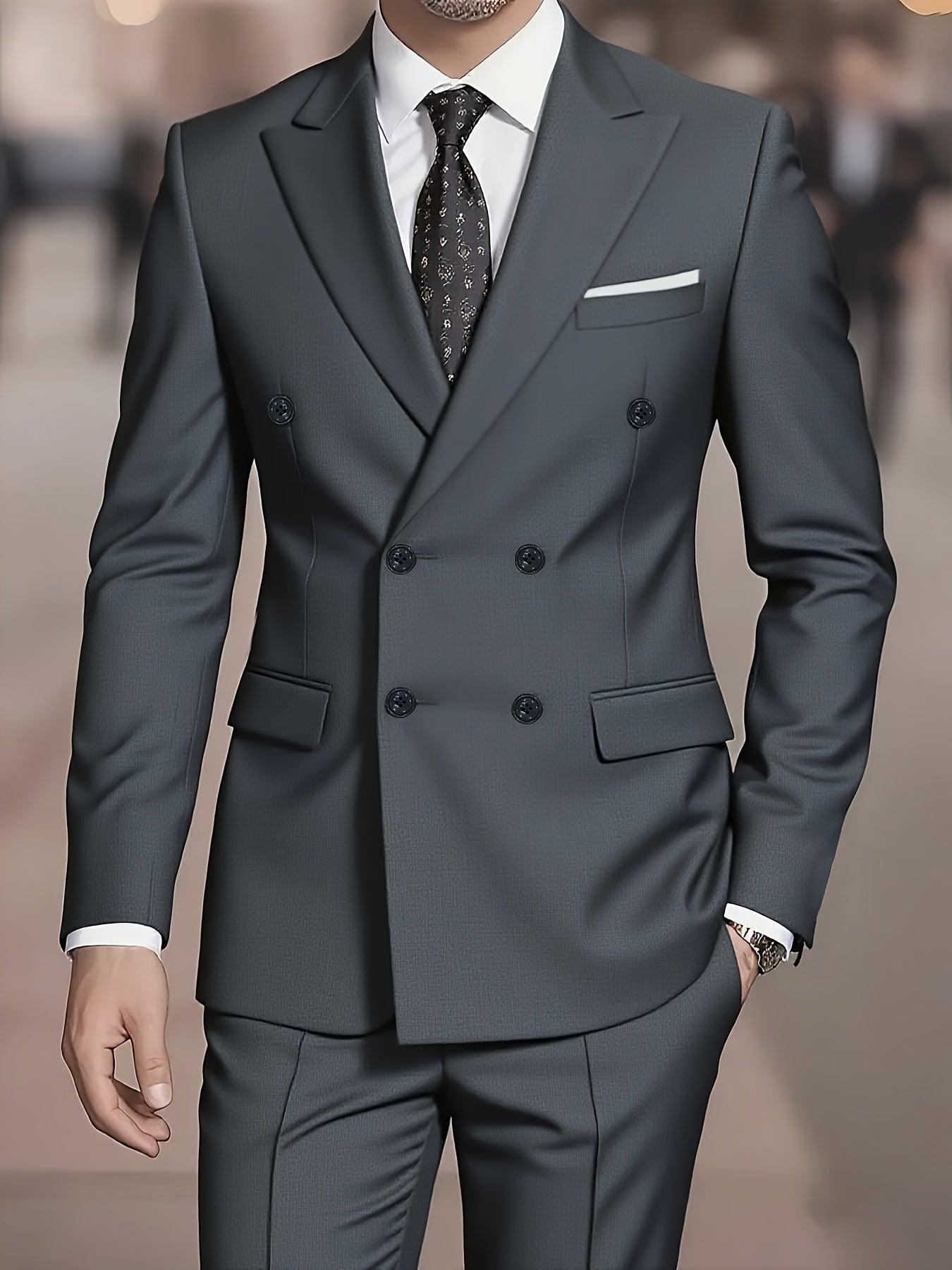 Men's Double-Breasted Suit