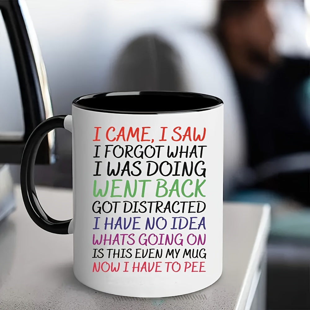 1 Fun 11 Oz Ceramic Coffee Mug with Humorous Quotes - Unique Inspirational Gifts for Men And Women - Perfect for Offices, Parties, Valentine's Day, Birthdays, Christmas And Novelty Gift Ideas, Coffee Bar Accessories