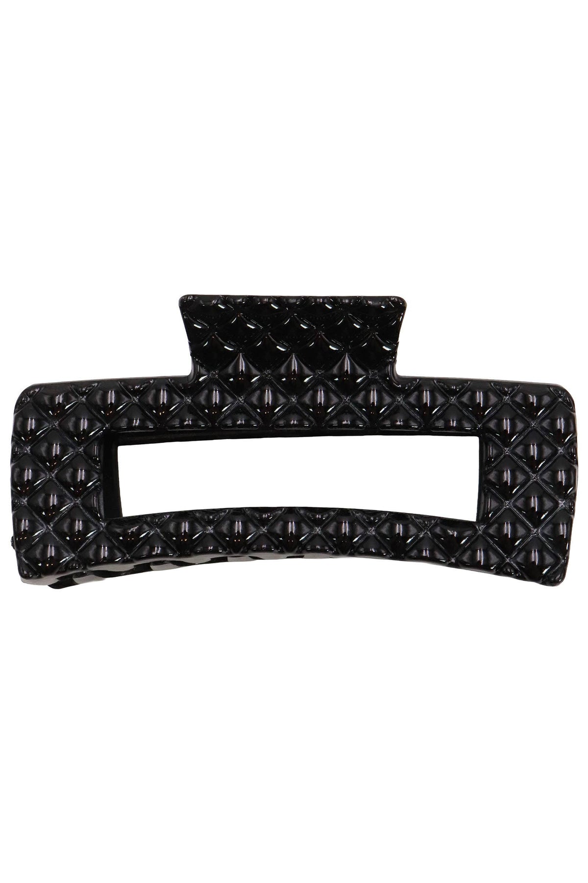 Berry Neutrals Glossy Diamond Emboss Hair Claw