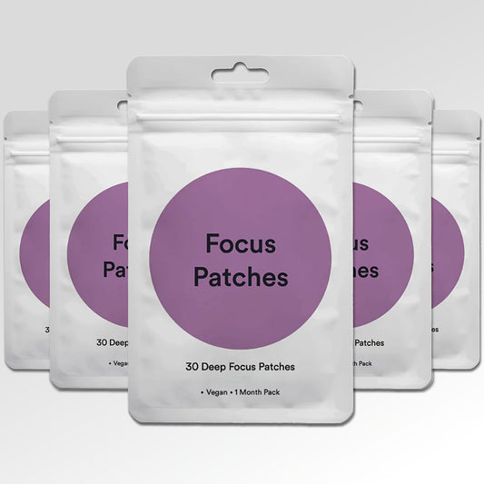 [4pcs-120 Pieces]Focus Patches Patches, Including Vitamin B12, Lion's Mane Mushroom, Magnesium, Vegetarian, External Coordination, High-quality Patches.
