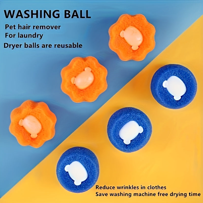 [Remove Pet Hair Easily] 6pcs Pet Hair Removal Laundry Ball - Save Time And Energy, Reduce Wrinkles, No Electricity Required