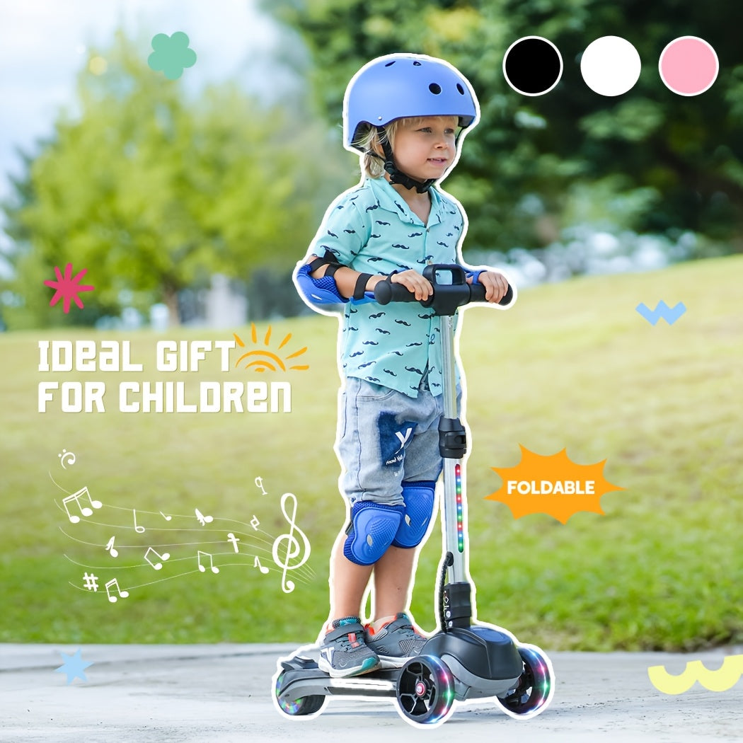 Best Seller- IK2 Electric Scooter for Youngsters 3-8, 70W Folding & 8KM/H Top E-Scooter, 30-60 Mins Ride Time, Colorful Glowing Wheels, Adjustable Height, 2025 New EScooter Gifts for Boys Girls