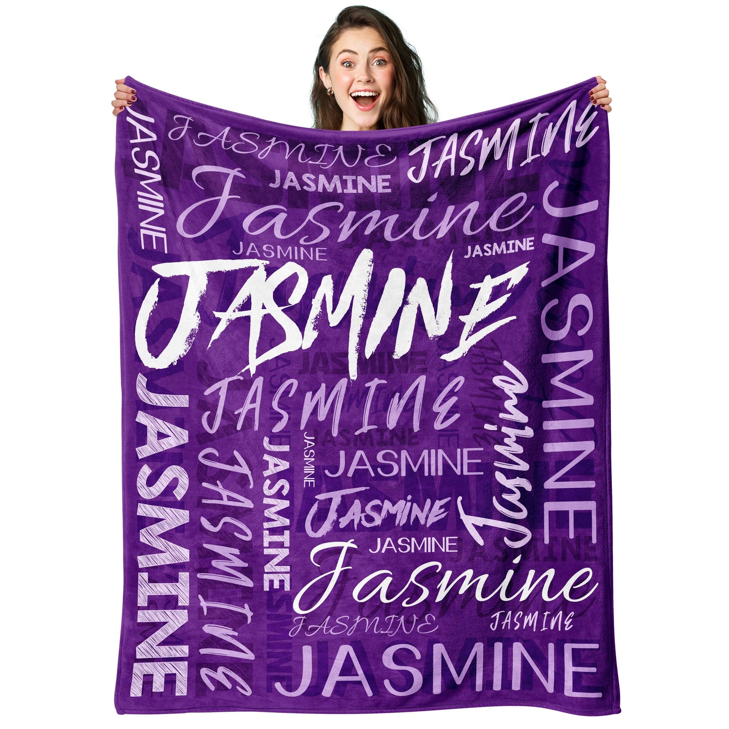 Personalized Fleece Blanket, Customized with Your Name, Soft and Warm, Unforgettable Moments, Great Holiday Gift, for Classmates, Friends, Family and Lovers, for Nap, Camping and Travel