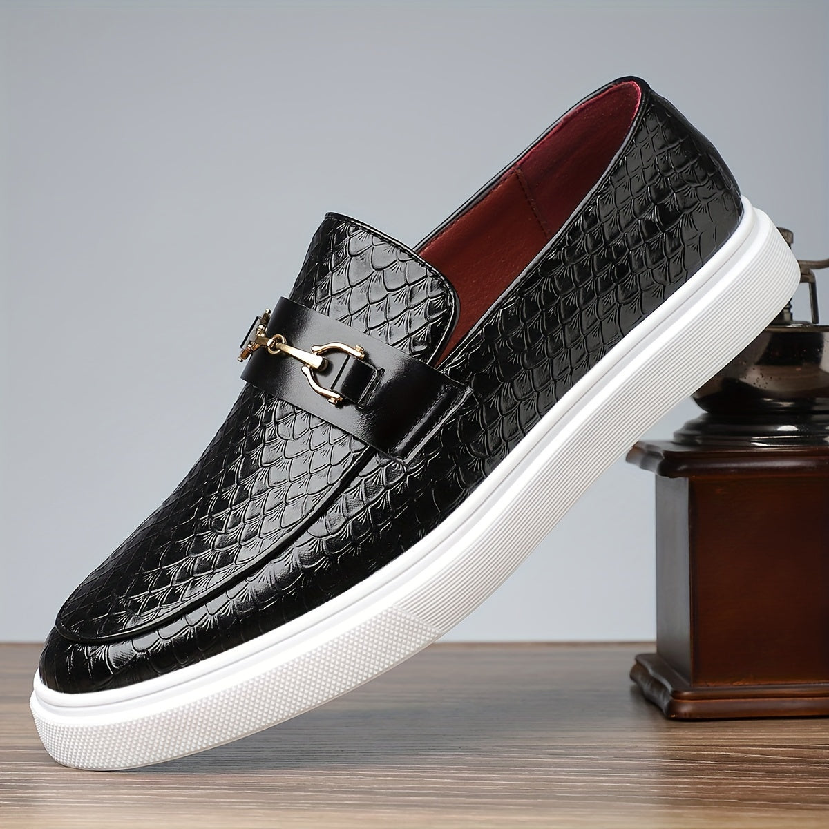 26053 Men's Business Casual Slip-On Shoes with Smooth Finish, Soft Insole, Perfect as a Gift