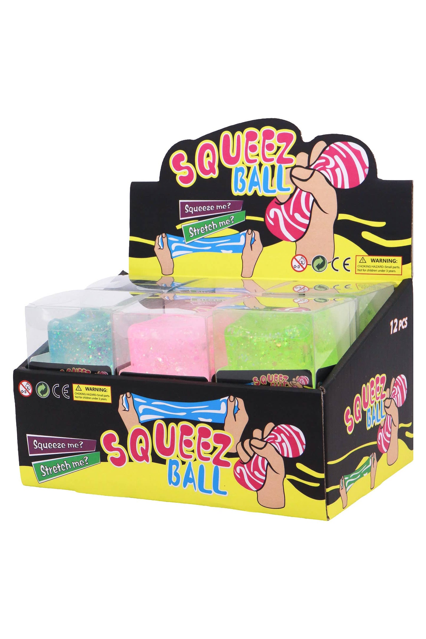 Glitter Cube Squishy (1 Piece) – Putty Filled Sensory Stress Toy