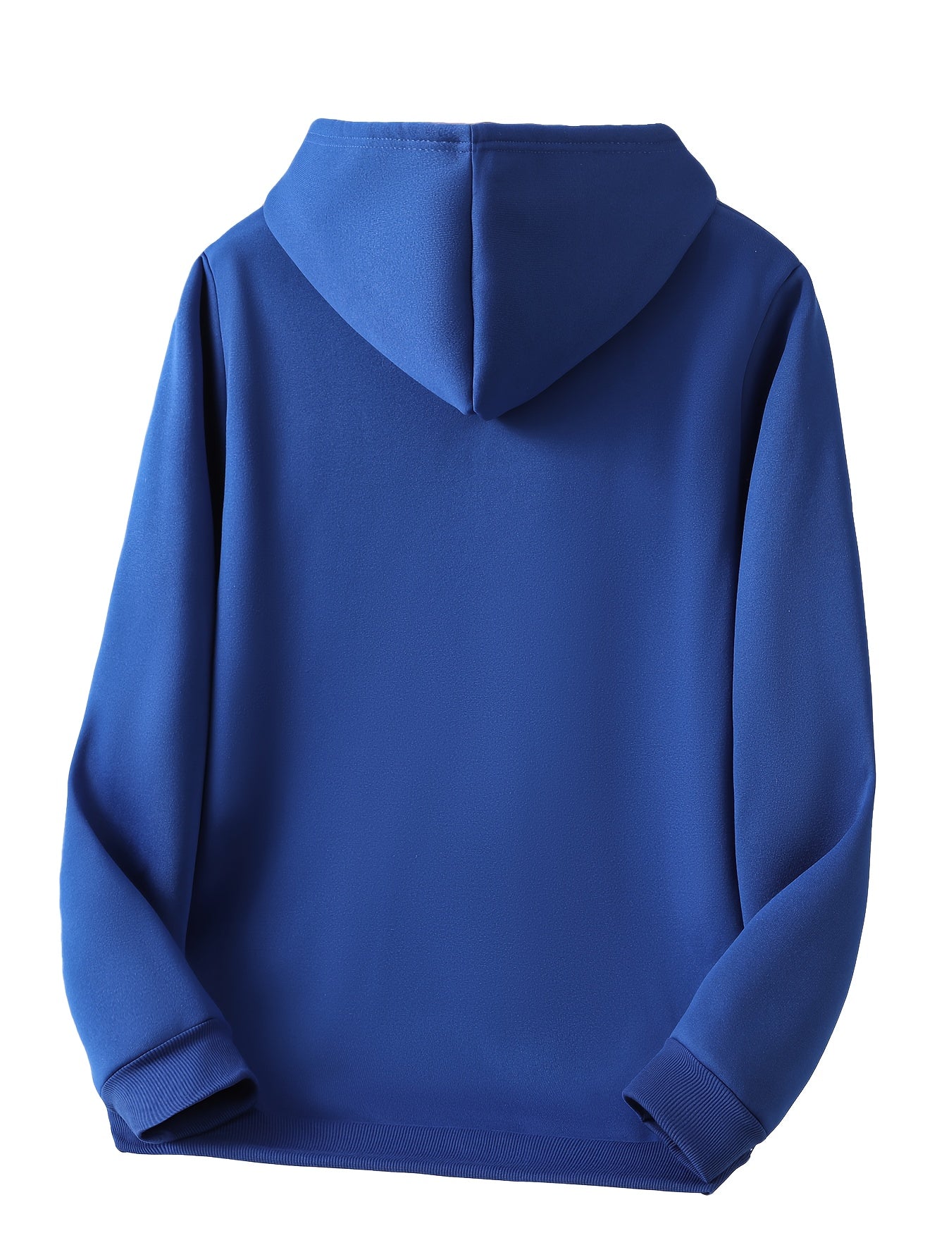 Customizable Men's Hoodie - Personalized Photo/Text Front & Back, Navy Blue with White Lettering, All-Season Comfort Fit, Casual Sporty Design for Halloween Christmas Gifts, Personalized Gift, Durable Casualwear