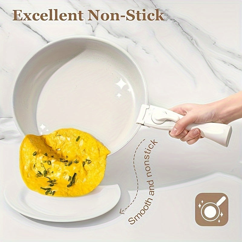 15 Pcs Pots and Pans Set, Non Stick Kitchen Cookware Set, Detachable Handle Nonstick Induction Cookware Cooking Sets with Removable Handle, Cookware Set, White