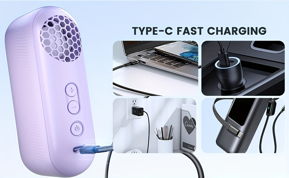 Handheld Portable Turbo Fan, 16000 RPM Small Fans Portable Cooling, 4000mAh USB Rechargeable Personal Battery Operated Mini Small Pocket Fan with 1-100 Speeds for Travel, Outdoor, Vacation, Concerts