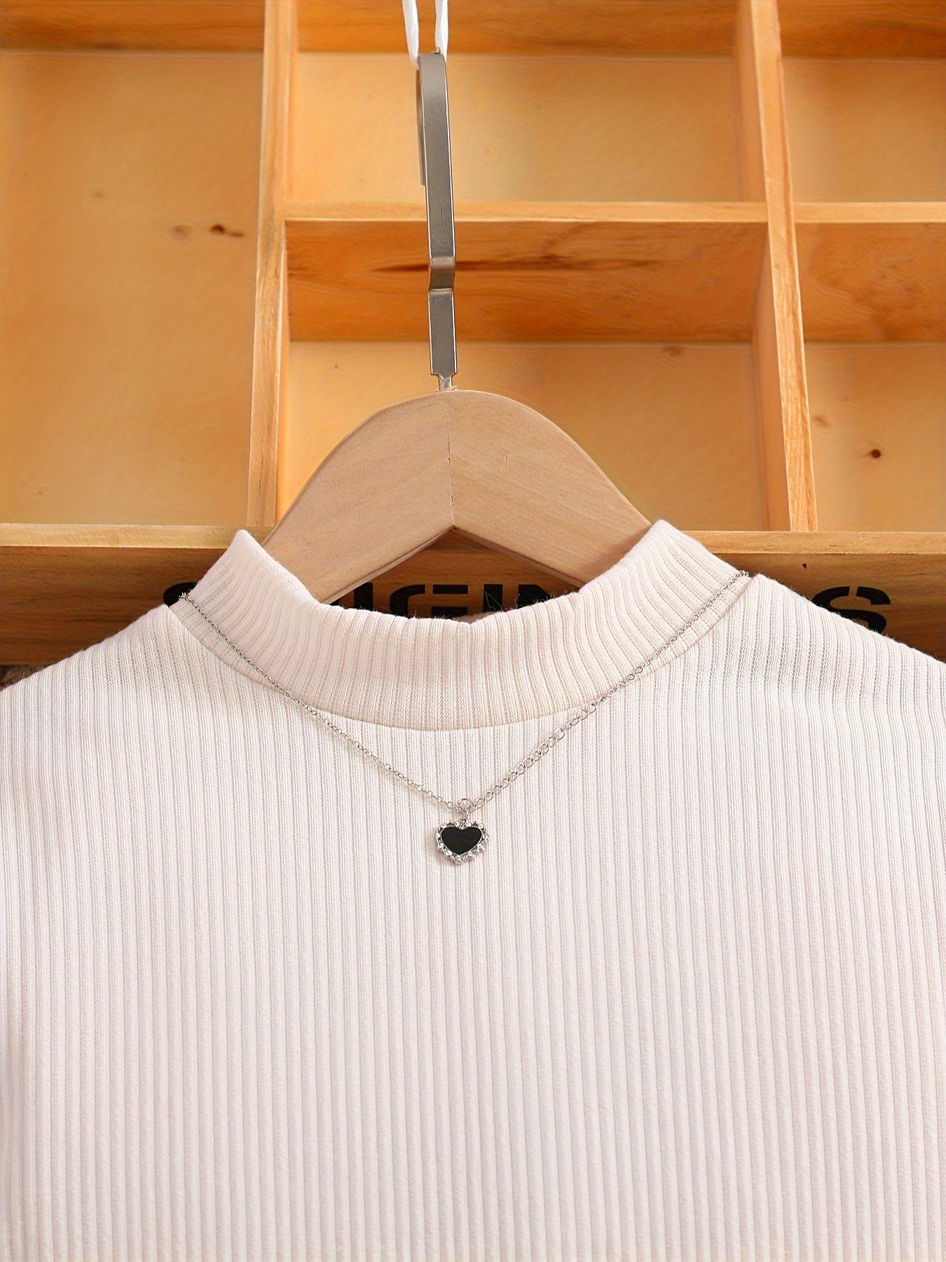 ' Elegant Solid Color Long Sleeve Half Dress Set - A-Line Skirt with Waist Tie Belt, Soft Breathable Fabric, Classic White & Brown Outfit for Spring & Fall, Casual to Semi-Formal Occasions, Casual Attire, School Events, Famil