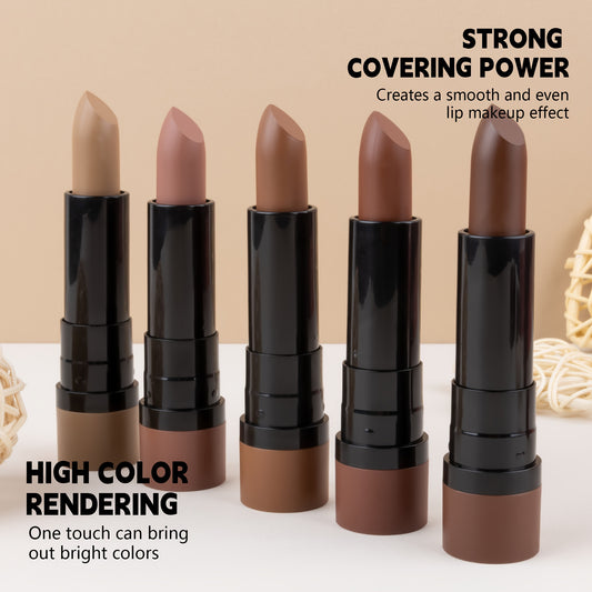 5pcs Matte Lipstick Set, Velvet Matte Non-stick Lip Gloss Set, Easter