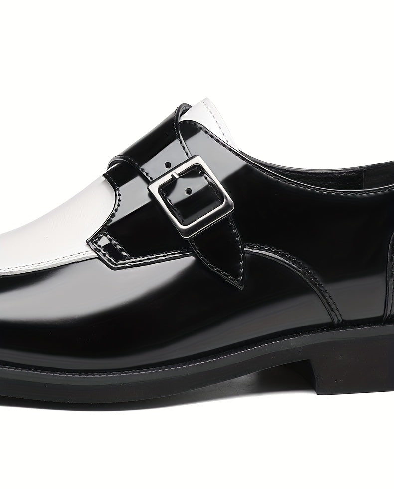 British - Style Elegant Men'S Casual Faux Leather Shoes - Classic Slip - On Dress Shoes. They Are Suitable For Weddings, Parties, And Formal Events, As Well As For Business Formal Occasions. These Are Slip - On Shoes