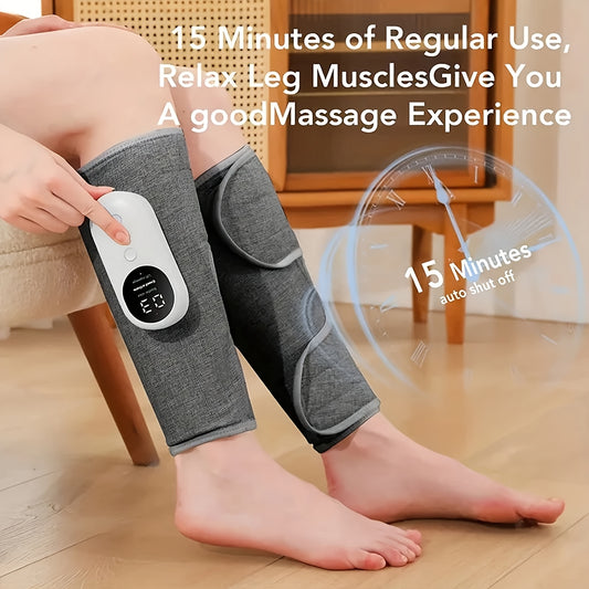 [Air Massager] 3 Intensities Cordless Leg Massager, Air Compression Massager for Circular Calf Press, 3 Heat Levels, Easy to Use, Suitable for Feet, Legs, Thighs And Knee, Christmas, Mother's Day And Father's Day Gifts