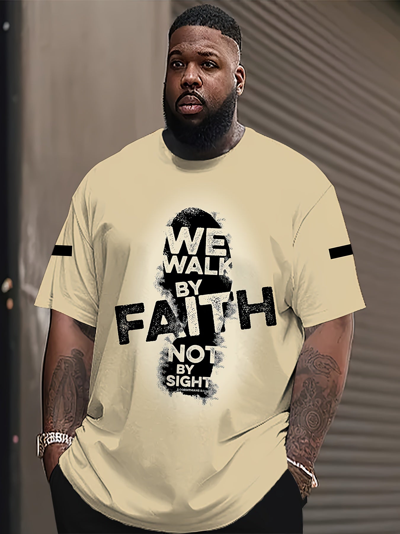 We Act on Faith Not Sight 4 Full Body Print 3D Men's and Women's T-shirts, Sports T-shirts, Faith Shirts, PLUS SIZE