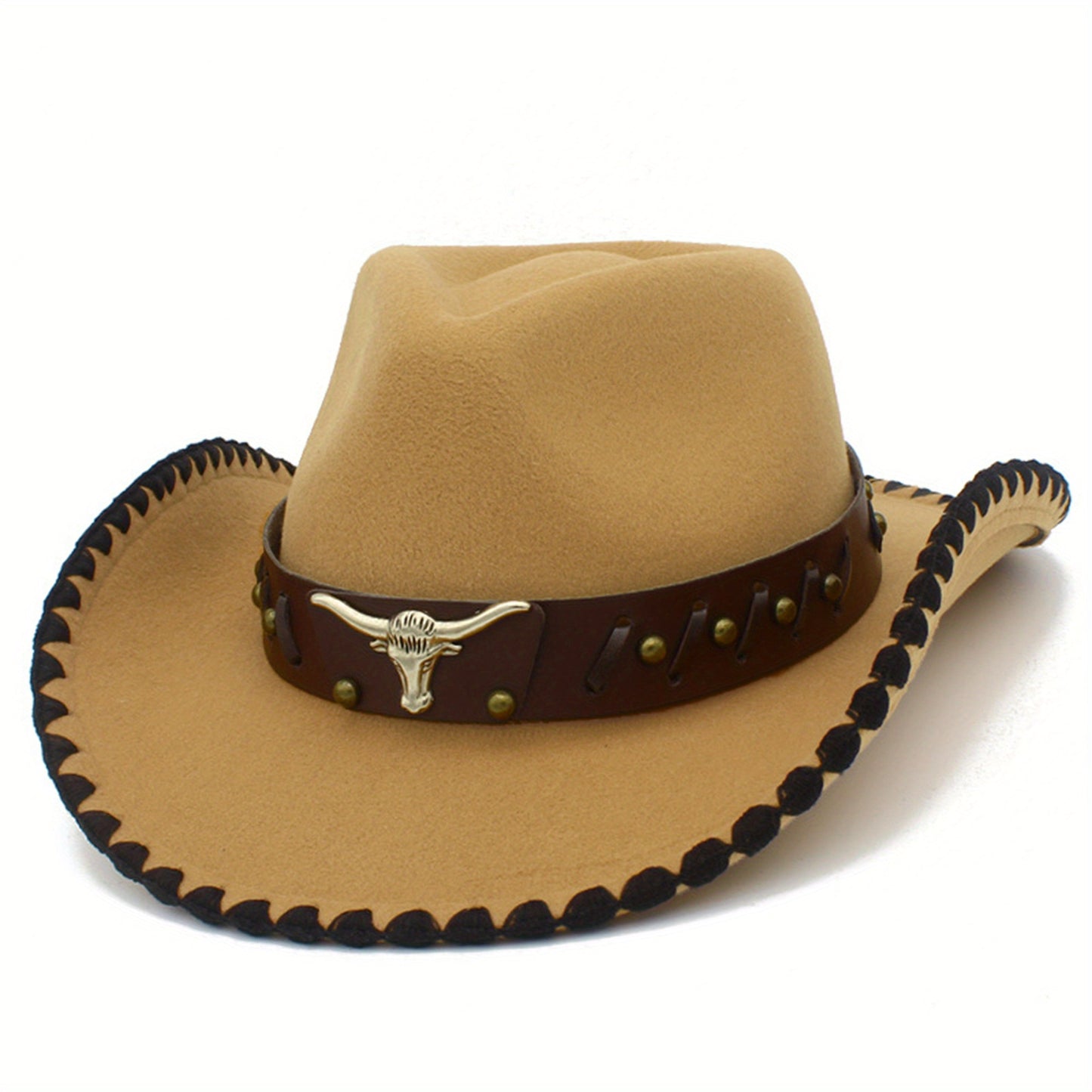 Fashion Cowboy Hat for Music Festival Adult Unisex Party Cowgirl Hat Large Travel Caps Halloween Costume Headwear