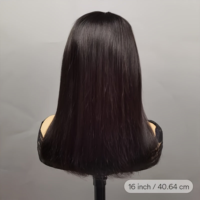 [Straight Human Hair Wig] 250% Density Straight Human Hair Glueless Wig, Glueless Straight Bob Wigs for Women, 13x4 HD Lace, Preplucked Pre Cut Lace Air Wig, Put On And Go Human Hair Wigs