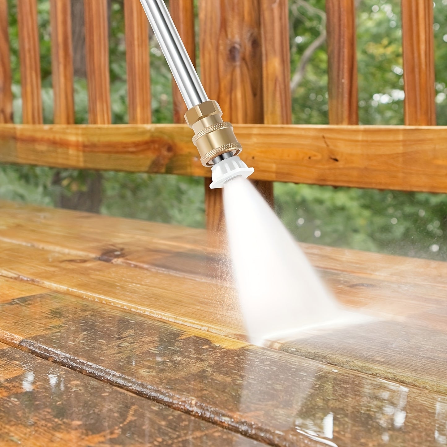 Heavy Duty Multifunctional 1pc High Pressure Cleaning Rod with 2 Hose Nozzles - Efficient Car And Yard Cleaning - Durable Aluminum Alloy Material, Multi-Functional Watering Tool, Compatible Most Hydro Jets, Garden Watering