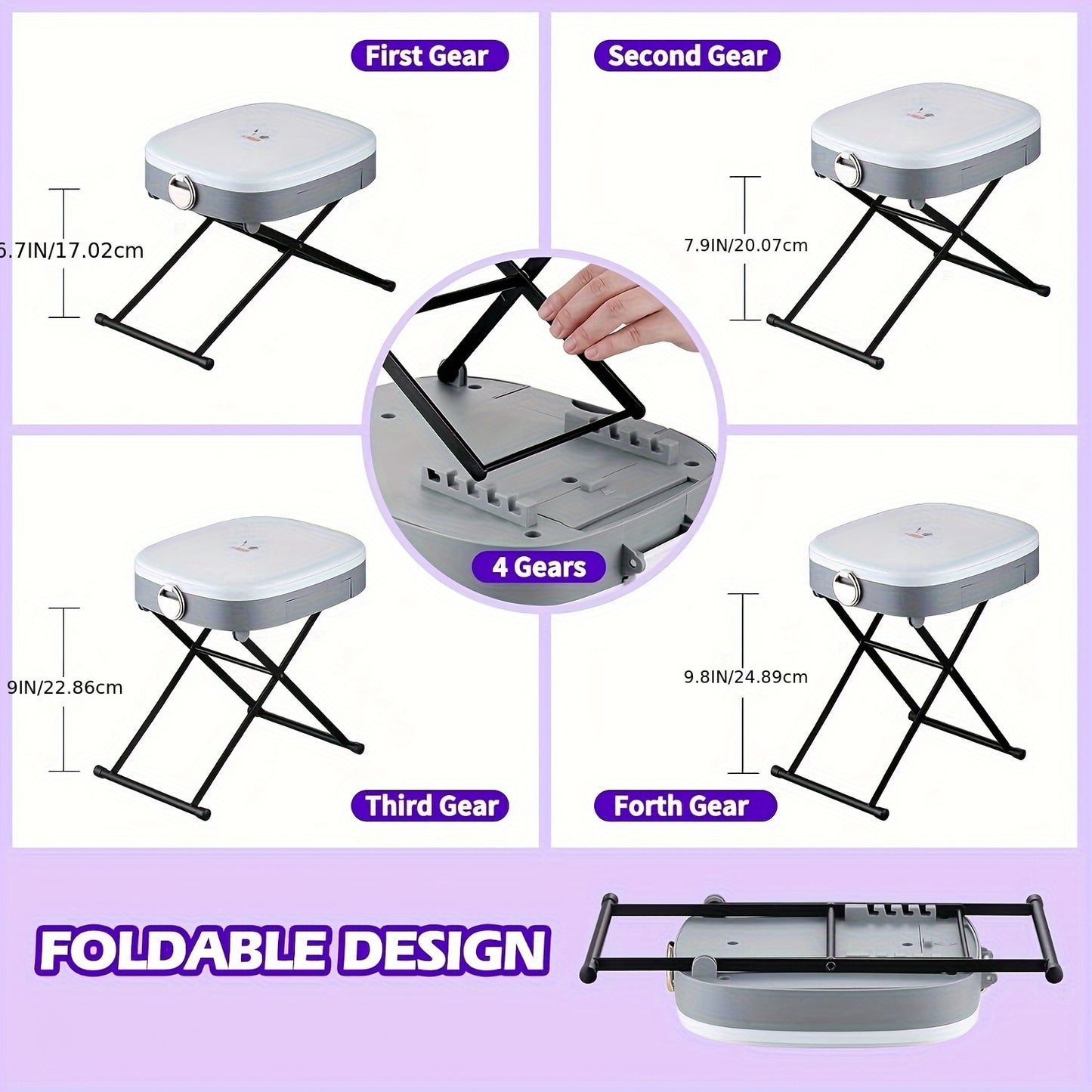 Pedicure Stool The Pedicure Tools for Easy at-Home Pedicures Adjustable Pedicure Foot Rest, for Mom from Daughter, Son, - Birthday Gifts for Women
